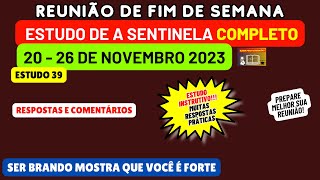 A importância de sermos Brandos Reunião de fim de semana 2026 de novembro 2023 Resumo a Sentinela [upl. by Nitas]