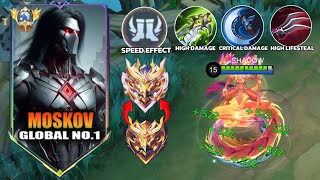 Top Global Moskov Best 1 Hit Build 2024 Broken Build most recommend to all moskov players MLBB [upl. by Noirrad969]