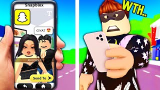 SPYING on CREEPY ONLINE DATERS in Roblox SNAPCHAT [upl. by Thaddaus458]