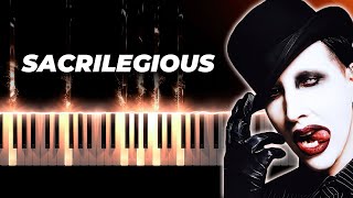 Marilyn Manson  Sacrilegious  piano karaoke instrumental cover [upl. by Neelcaj250]