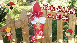 Bota de natal em EVA  Foam Christmas Boot ðŸŽ„ [upl. by Zachar]