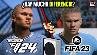 ¿Hubo cambios en XBOX SERIES S FIFA 23 vs EA SPORTS FC 24 FIFA 24  Comparacion [upl. by Edyak158]