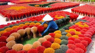 VIETNAMESE Village INCENSE MAKERS Share 100 Years of Secrets Process of making Asian incense [upl. by Sesilu]