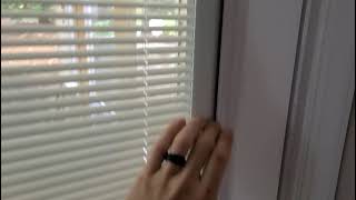 Fixing builtin blinds on a clients glass door [upl. by Yerfoeg]