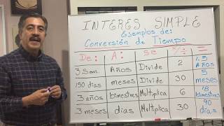 Ejemplos de Conversión de Tiempo en Interés Simple [upl. by Shewchuk]