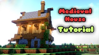 Minecraft  Easy Medieval House Tutorial [upl. by Ecaroh]