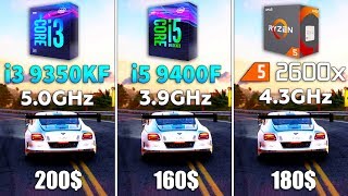 Core i3 9350KF vs i5 9400F vs Ryzen 5 2600x Test in 9 Games [upl. by Tamanaha338]