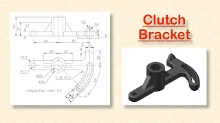 Clutch Bracket in Fusion 360  showing sketch constraints [upl. by Enortna473]