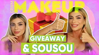 💖 Επέστρεψα 💄GRWM με Σουσού  Giveaway 2 Παλέτες Sousou  iwannasofia [upl. by Ahsenaj]