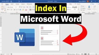 How To Create An Index In Microsoft Word Super Easy [upl. by Nnednarb]