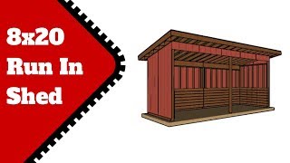 8x20 Run in Shed Plans Free [upl. by Pendleton203]