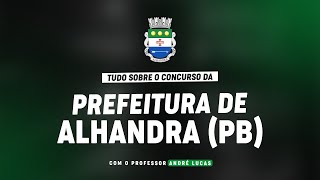 CONCURSO PREFEITURA DE ALHANDRAPB  PLANEJAMENTO DE ESTUDOS [upl. by Ragan949]