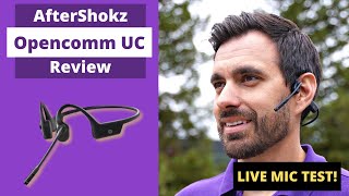 Shokz Opencomm UC Bone Conduction Headset Review  Mic Test [upl. by Chute]