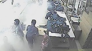 CCTV footage shows apparent arson attack in Bangladesh factory [upl. by Anaahs]