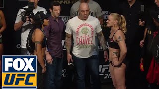 Amanda Nunes vs Valentina Shevchenko  WeighIn  UFC 215 [upl. by Towers]