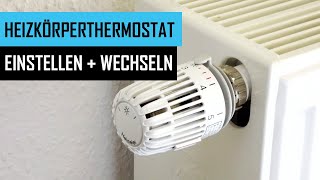 Heizkörperthermostat Funktionen wechseln und einstellen  so gehts [upl. by Yrem]