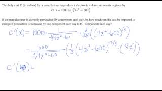 Marginal Cost and Differentiating Natural Log with Chain Rule [upl. by Melantha]