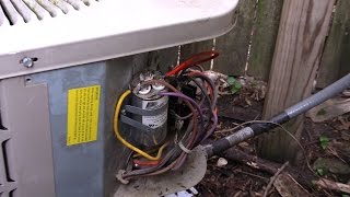 AC Compressor Not workingWARNING DISCHARGE CAPACITOR BEFORE WORKING ON IT Quick Fix [upl. by Nauht]