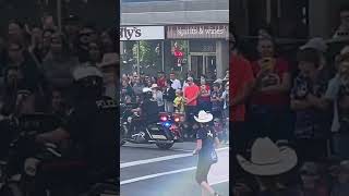 WAVES Calgary Traffic Div Motorcycle Along Parade Route  CPS [upl. by Tybald585]