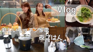 キッチン家電に頼り晩御飯を作ってからほしのこCHとアフタヌーンティーに行く日【Vlog145】 [upl. by Cyd]