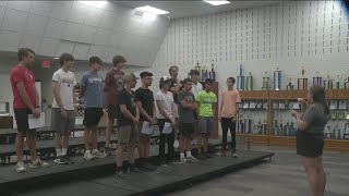 Johnston Middle School choir members performing with Foreigner at Iowa State Fair [upl. by Zuzana350]