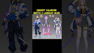 Lancelot and Odette Valentine Skin Survey sc  tisky mobilelegends mlbbtransformerskin mlbb [upl. by Aikrahs]