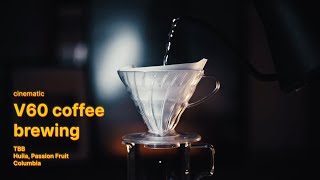 V60 Brewing anaerobic coffee [upl. by Chassin734]