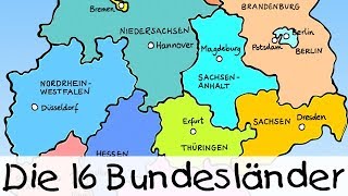 💡 Die 16 Bundesländer  Kinderlieder zum Lernen [upl. by Ackley]