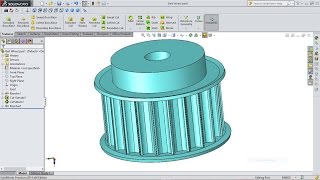 SolidWorks Engine Belt Wheel Part1 [upl. by Ayifa268]