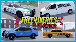 ERLC Best FREE PLAYER Liveries In Liberty County  Free ERLC Liveries  Roblox Roleplay [upl. by Hagar215]