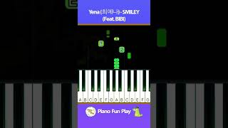 Yena 최예나  SMILEY Feat BIBI  Piano Instrumental TUTORIAL by Piano Fun Play shorts [upl. by Massie]