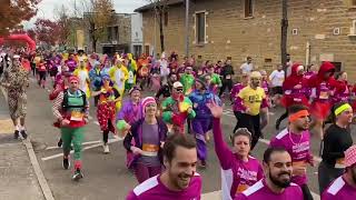 Le départ du 13 km du Marathon international du Beaujolais [upl. by Kamat]