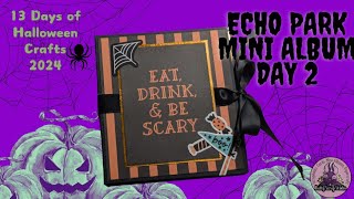 13 Days of Halloween Crafts  Day 2  Echo Park Monster Mash Mini Album [upl. by Sueaddaht699]