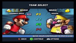 Super Mario Strikers Mario vs Wario [upl. by Nillad]