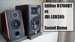 Edifier R1700BT vs JBL LSR305  Sound Demo [upl. by Chanda]