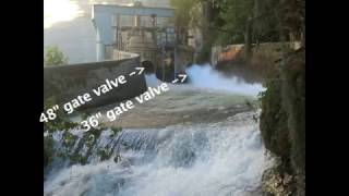 Medina Lake Dam gate valve release [upl. by Leone]