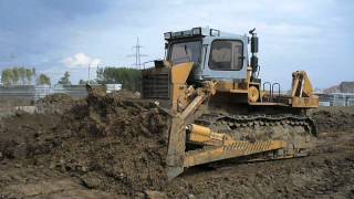 Old russian dozer tractor T330 [upl. by Atteyek]