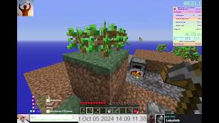 Skyblock All Challenges Speedrun in 15726 PB on 20241012 [upl. by Ahseiyk649]