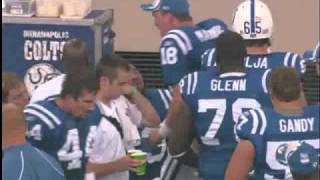 Peyton Manning and Jeff Saturday arguing on the sidelinemp4 [upl. by Lav]