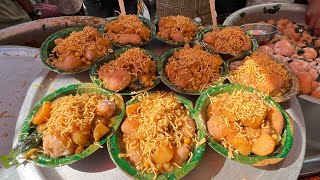 Bhubaneswar Most Trending Dahi Bara Aloo Dum at Bapuji Nagar  Bhubaneswar Street Food [upl. by Aruol]