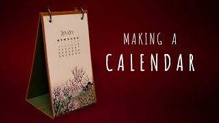 How I made a 2021 CALENDAR  DIY Desk calendar Reusable calendar base [upl. by Maller232]