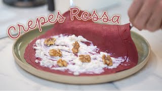 Crepes Rossa con ricotta e noci  C’è disagio in cucina [upl. by Notsirk]