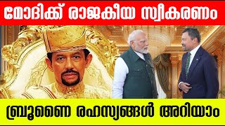 മോഡിയെ നേരിട്ട് എത്തി സ്വീകരിച്ചു Amazing Facts about Brunei Modis Brunei Visit India Brunei [upl. by Kenton]