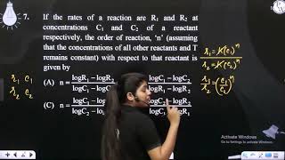 If the rates of a reaction are R1 and R2 at concentrations C1 and C2 of a reactant respectively [upl. by Beore551]