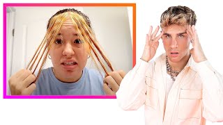 Hairdresser Reacts to People Bleaching Their Hair for the First Time [upl. by Eilrebmik]