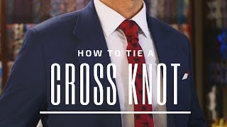 How To Tie a Cross Knot  Christensen Knot  Tie Knot Tutorial [upl. by Anitsyrhc]