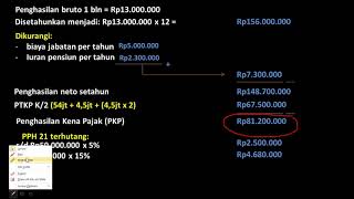 Cara menghitung PPH 21 [upl. by Juna]