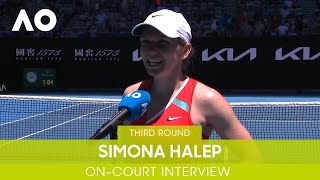 Simona Halep OnCourt Interview 3R  Australian Open 2022 [upl. by Shriner428]