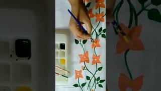 Fabric painting on cloth for beginners shorts [upl. by Erej]