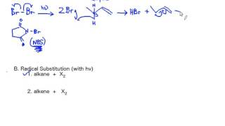 Allylic Radical Substitution  Alkyl Halide Synthesis [upl. by Negrom]